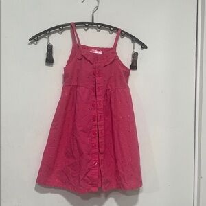 Adorable Pink Button-Front Kids Dress